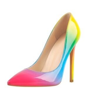 Rainbow coloured Only Maker heels
